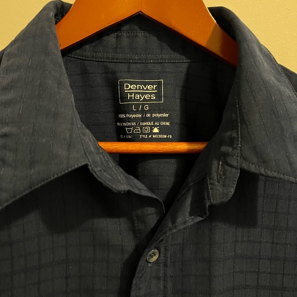 DENVER HAYES MEN’S BUTTON UP SHIRT (L) - Picture 7 of 8